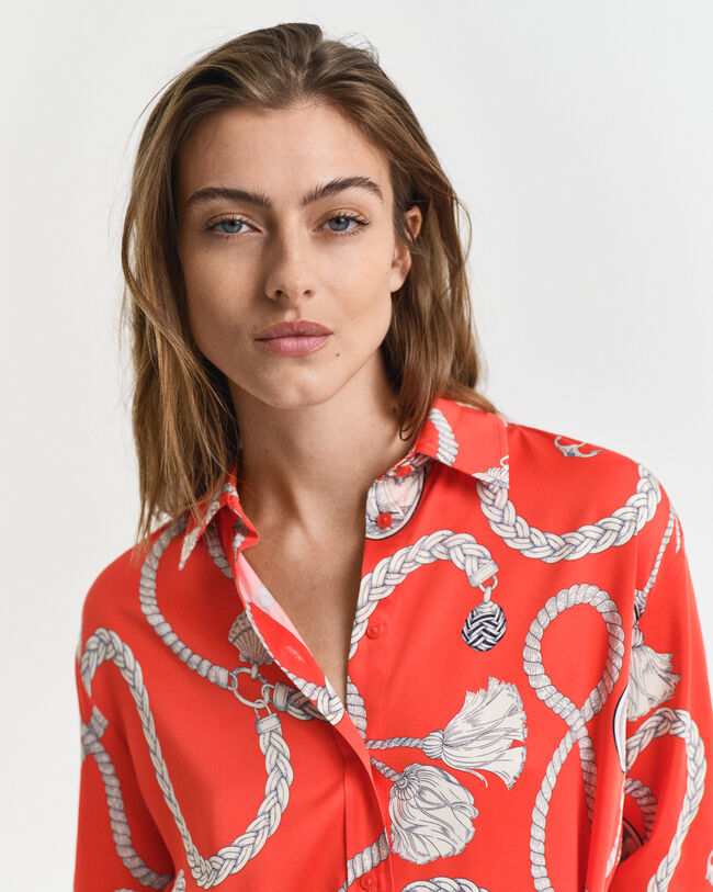 Vestido-camisa Sailing Print