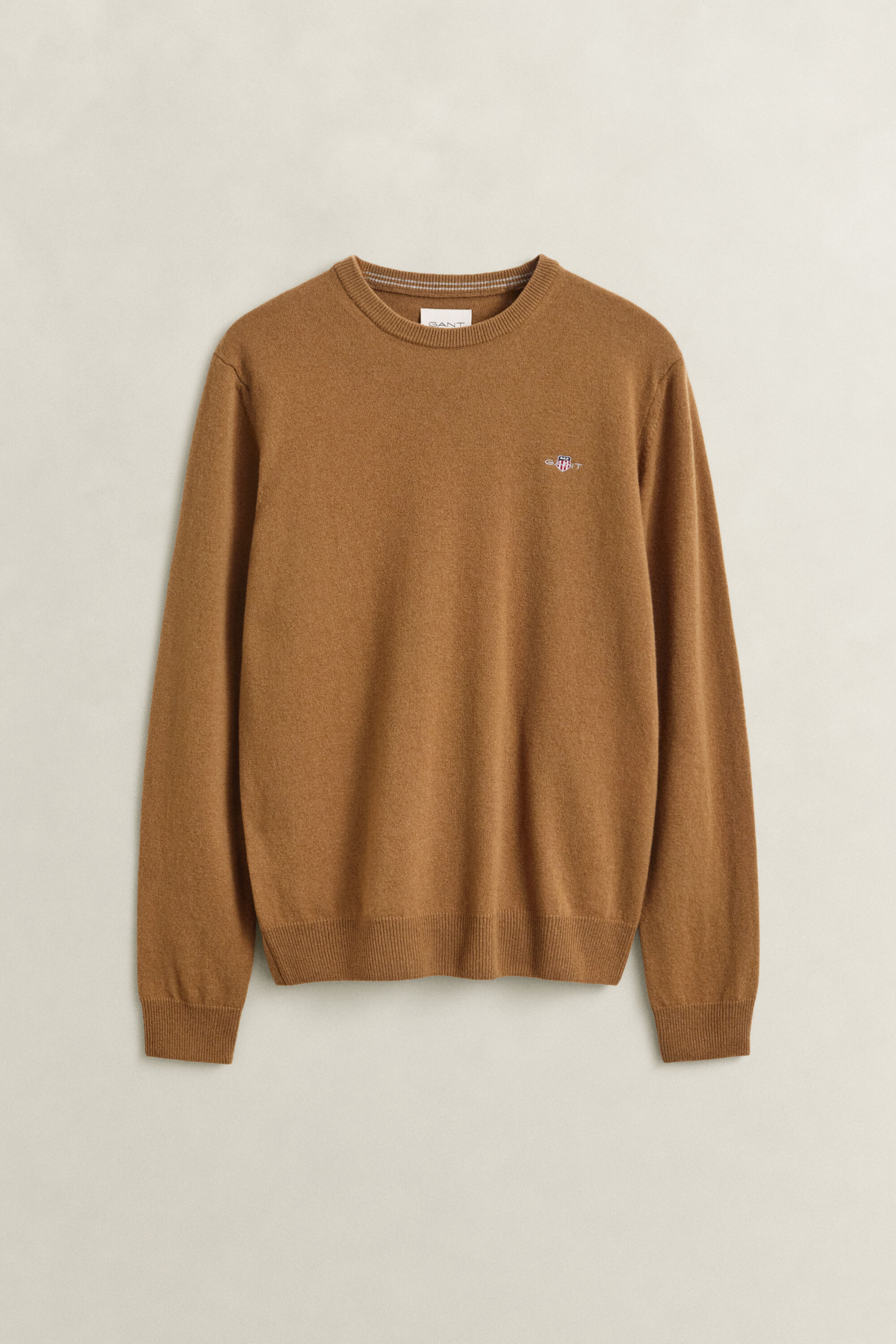 Camisola de malha com decote redondo em lã