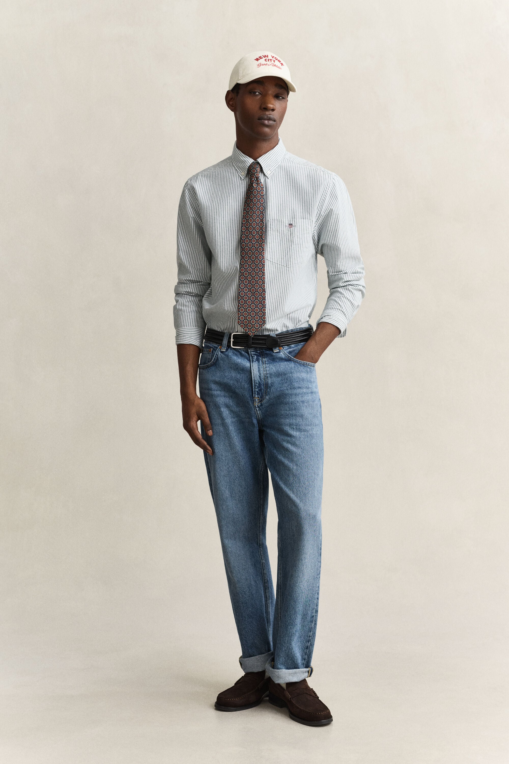 Camisa Oxford às riscas Classic regular fit