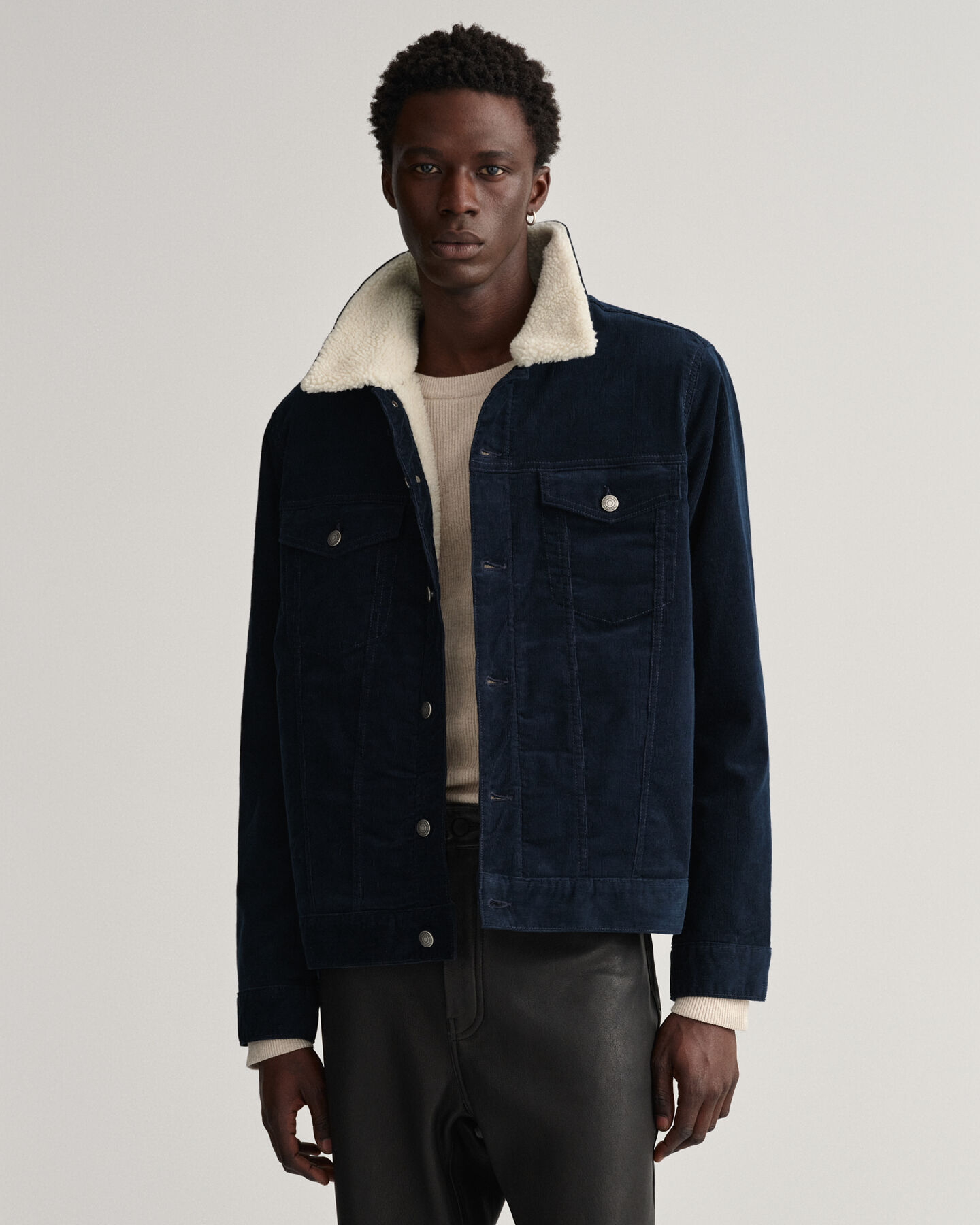 Casaco Trucker de bombazina