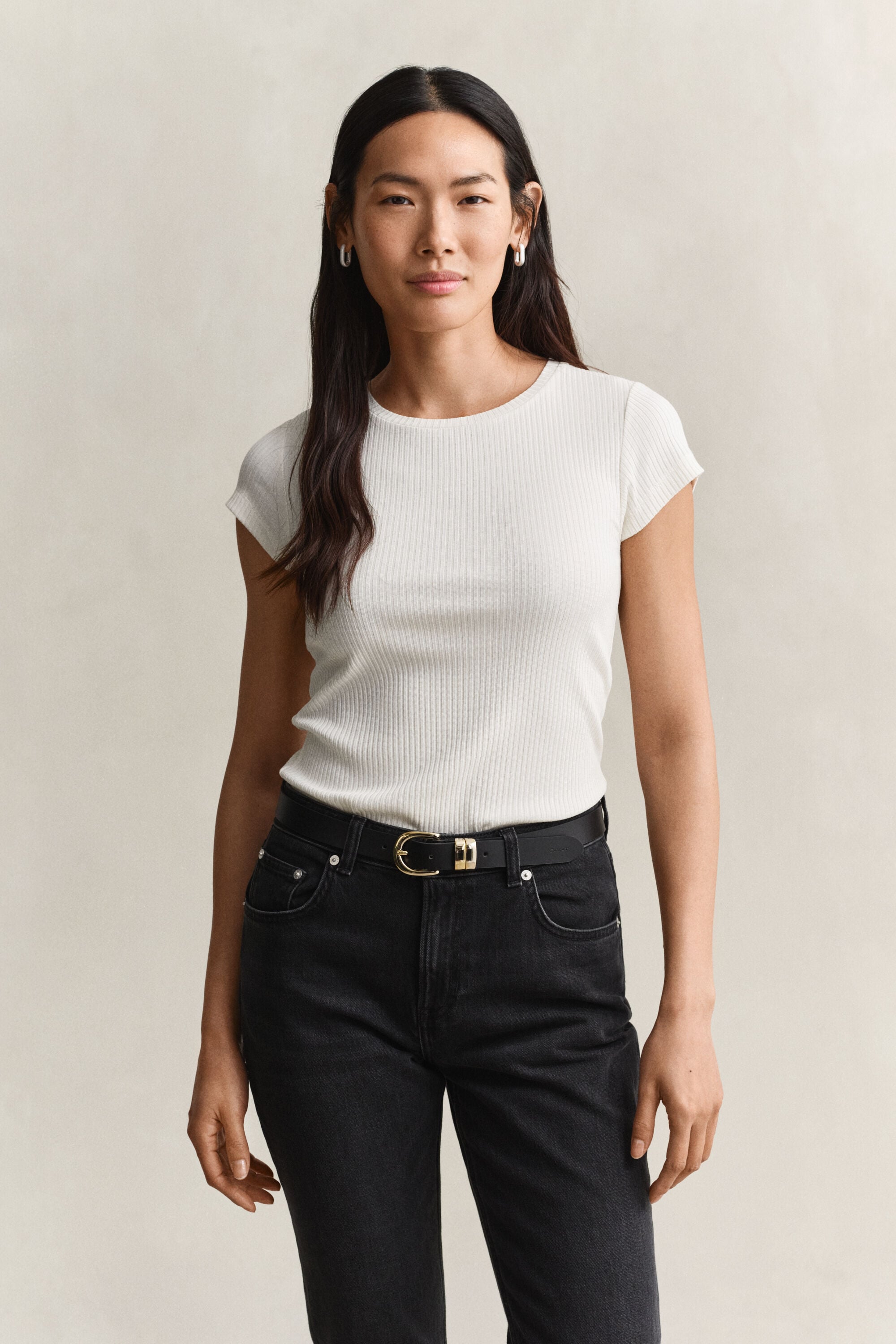 T-shirt canelada slim