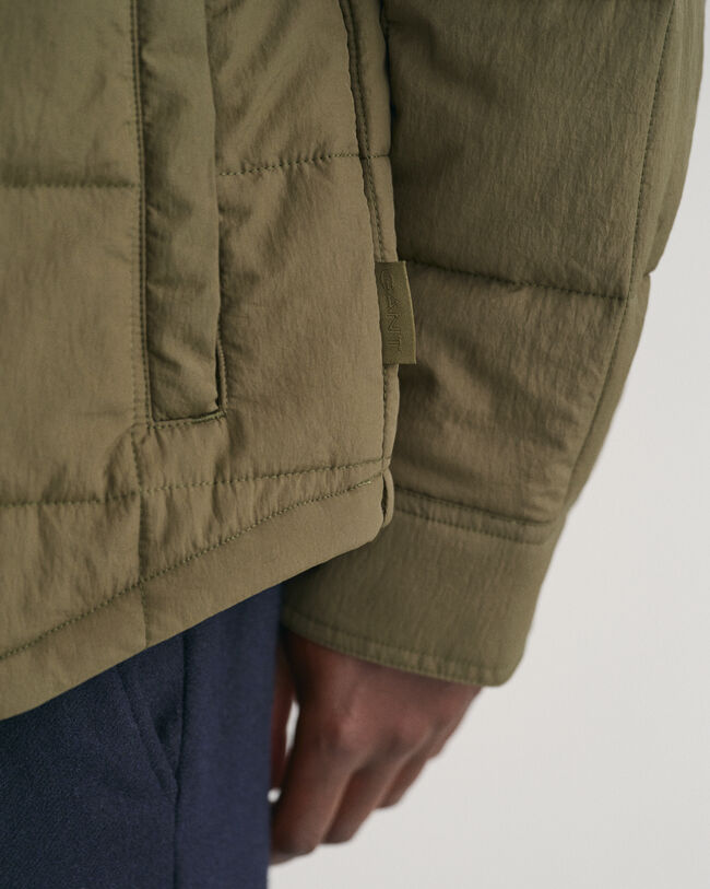 Casaco-camisa acolchoado