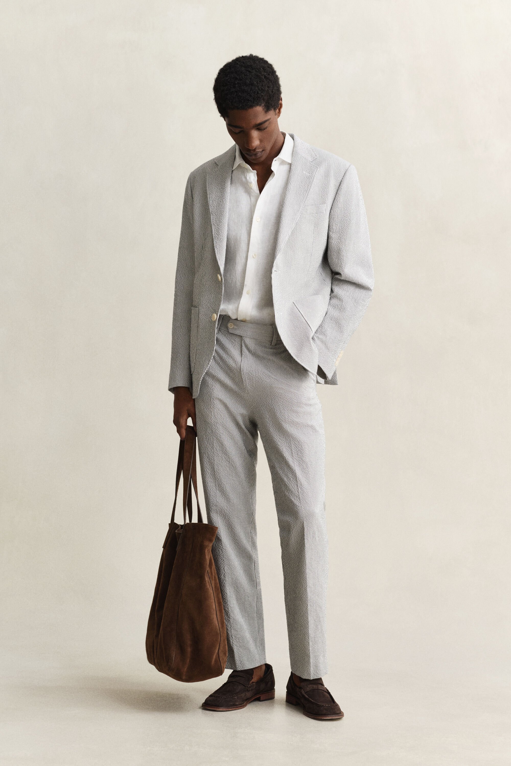 Casaco de fato Seersucker