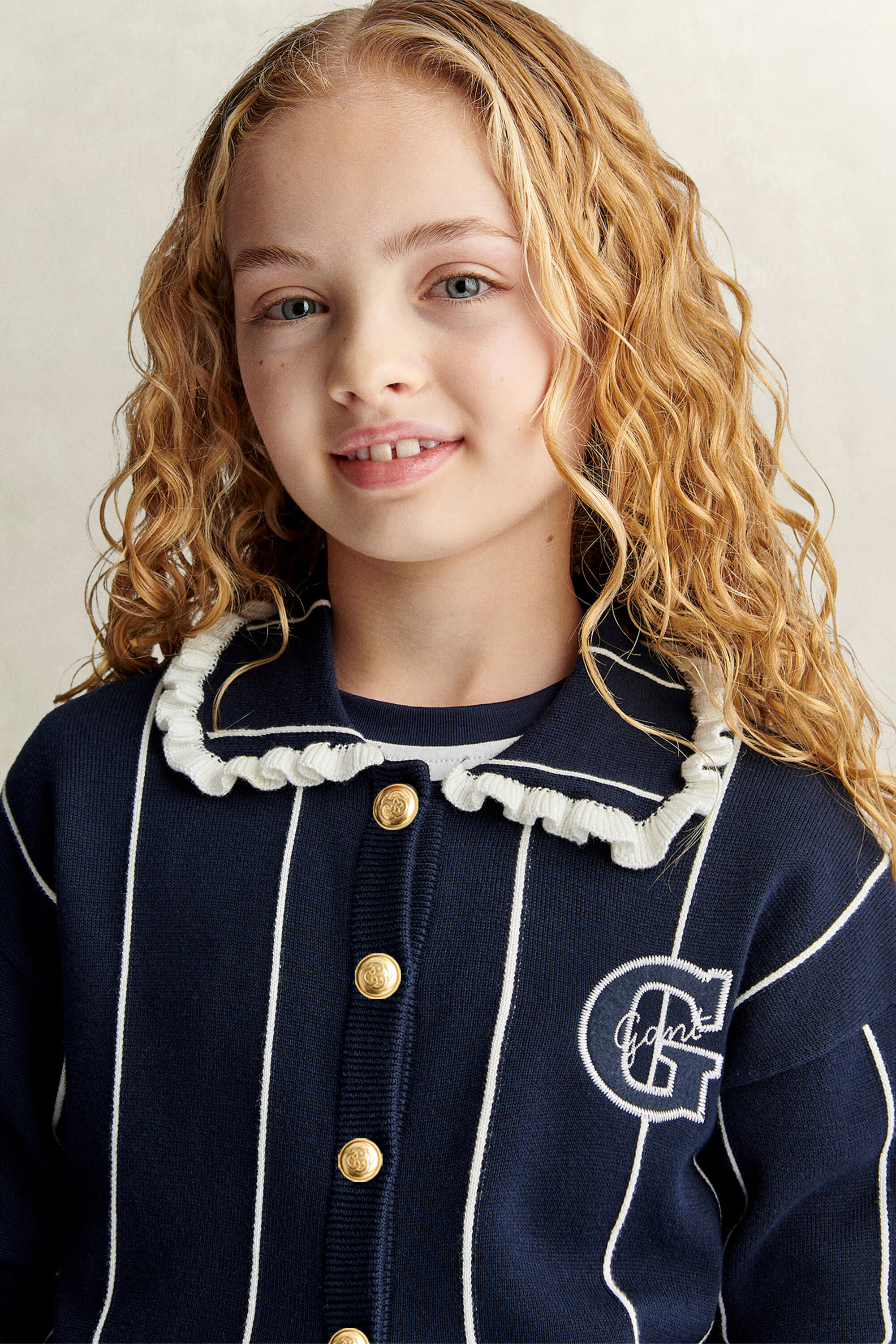 Casaco de malha às riscas Teen Girls