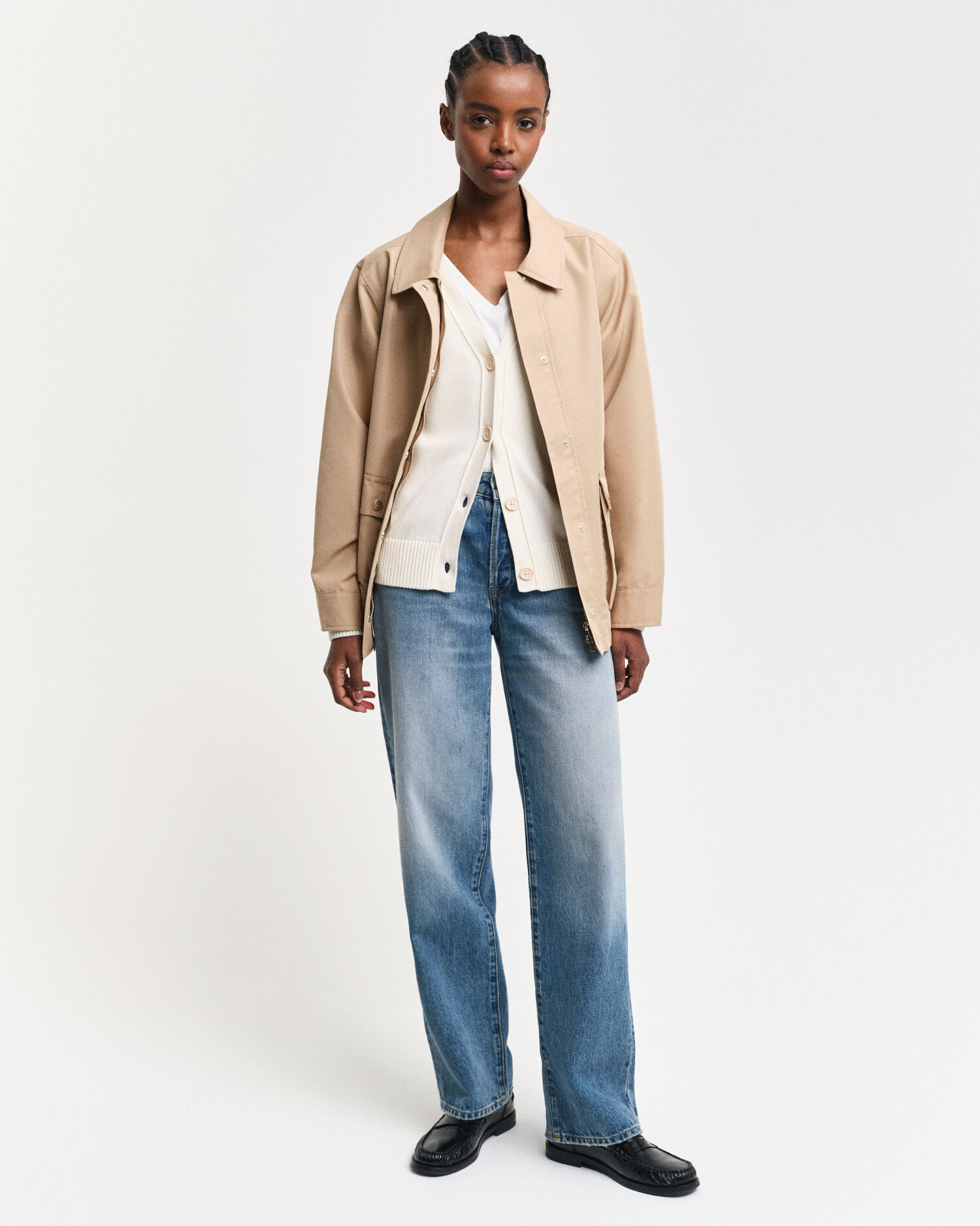 Casaco de malha de algodão clássico