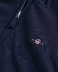 Casaco de malha com fecho em lã extrafina