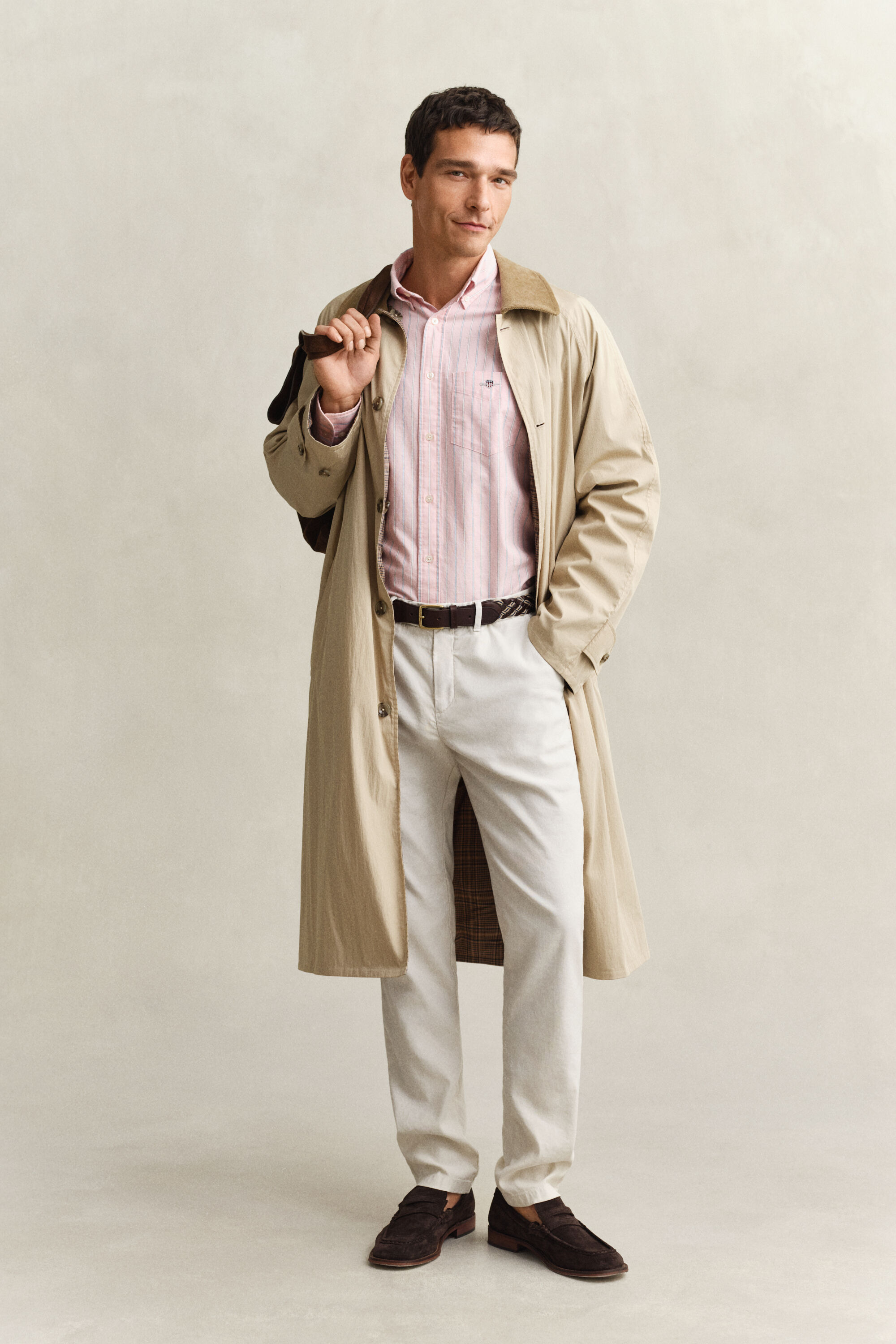 Camisa Oxford às riscas Classic