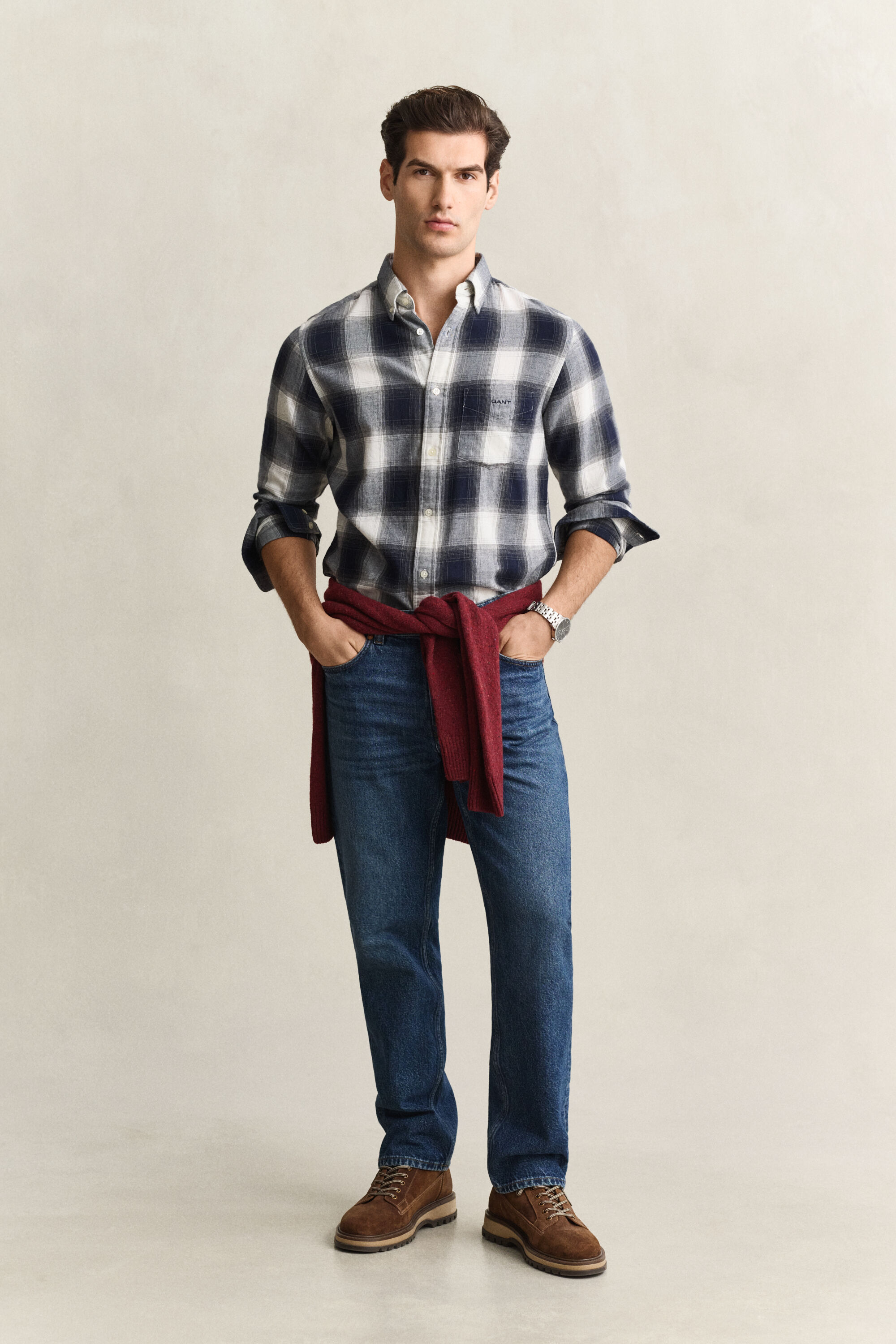 Camisa de flanela Windblown com padrão de xadrez