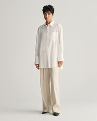 Camisa &agrave;s riscas Seersucker relaxed fit