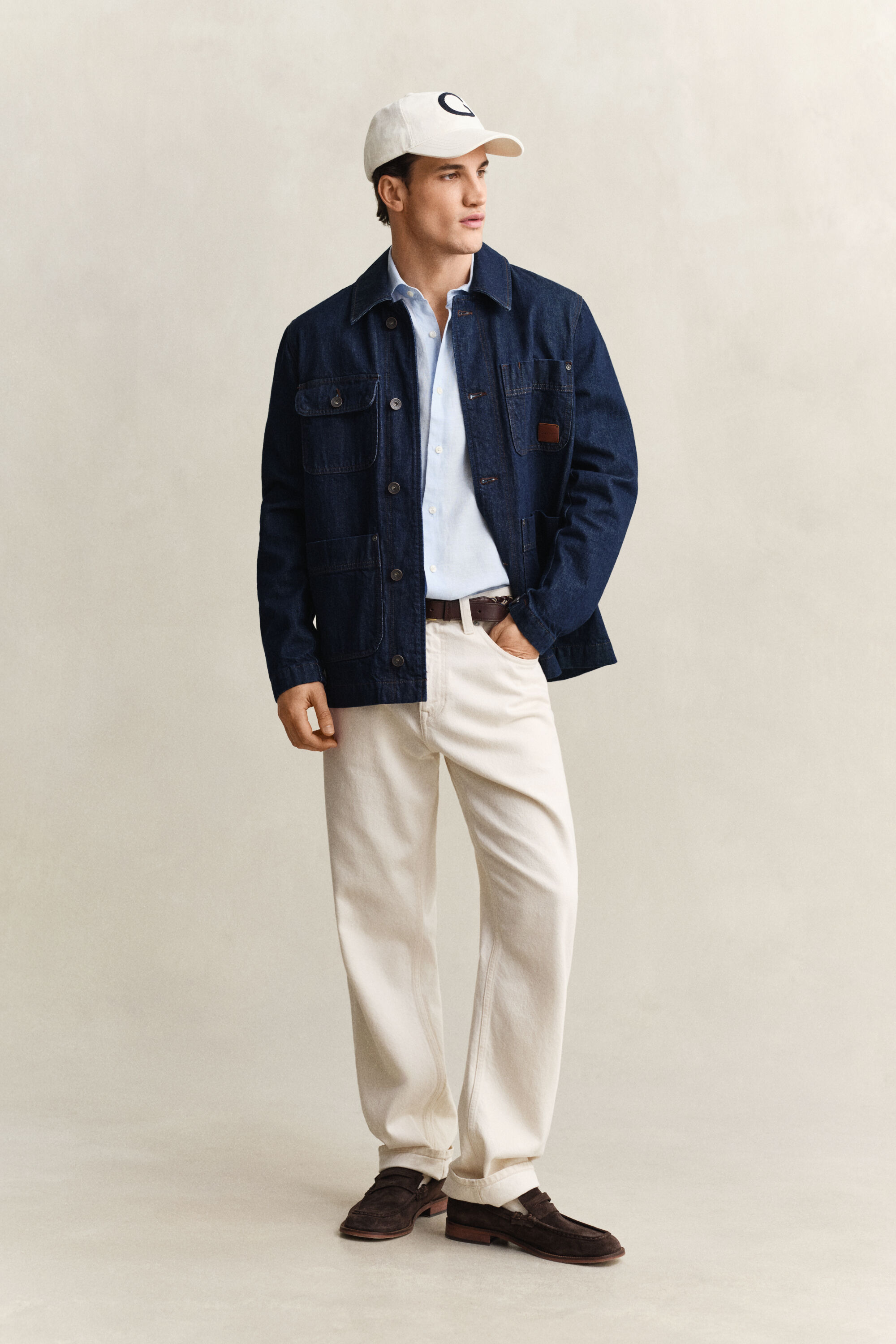 Camisa de manga curta em linho