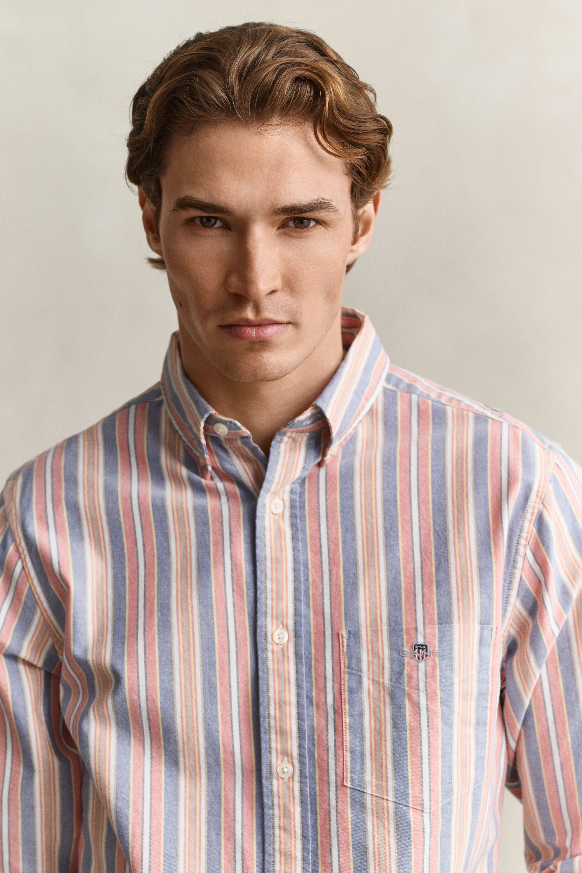 Camisa Oxford às riscas Classic