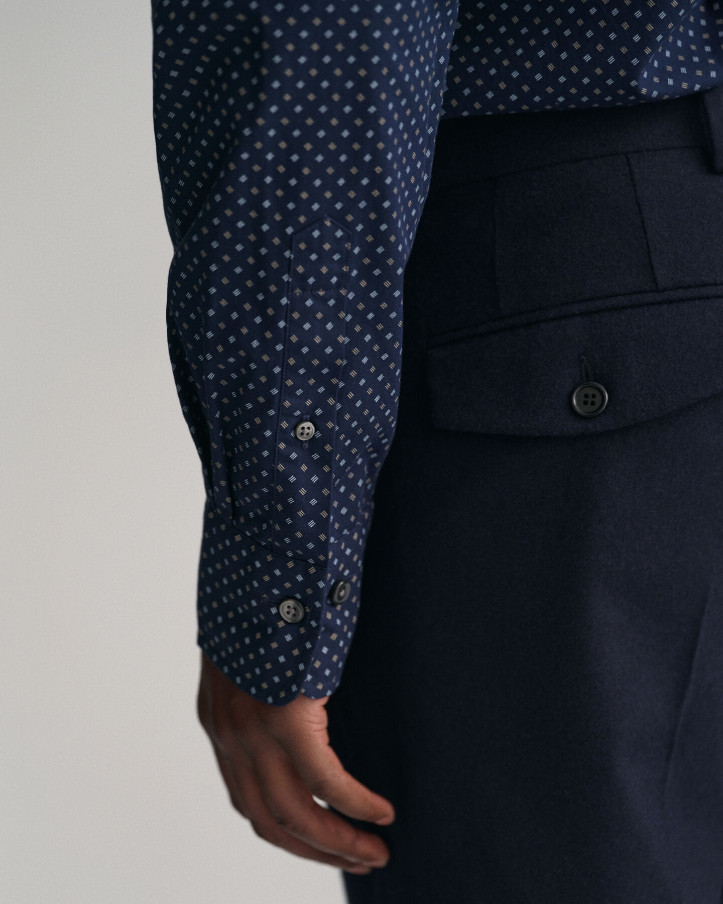 Camisa com micropadrão regular fit