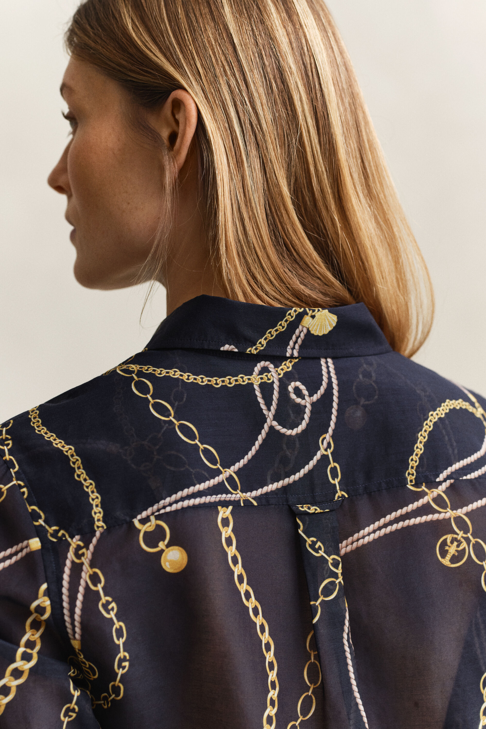 Camisa em seda e algodão