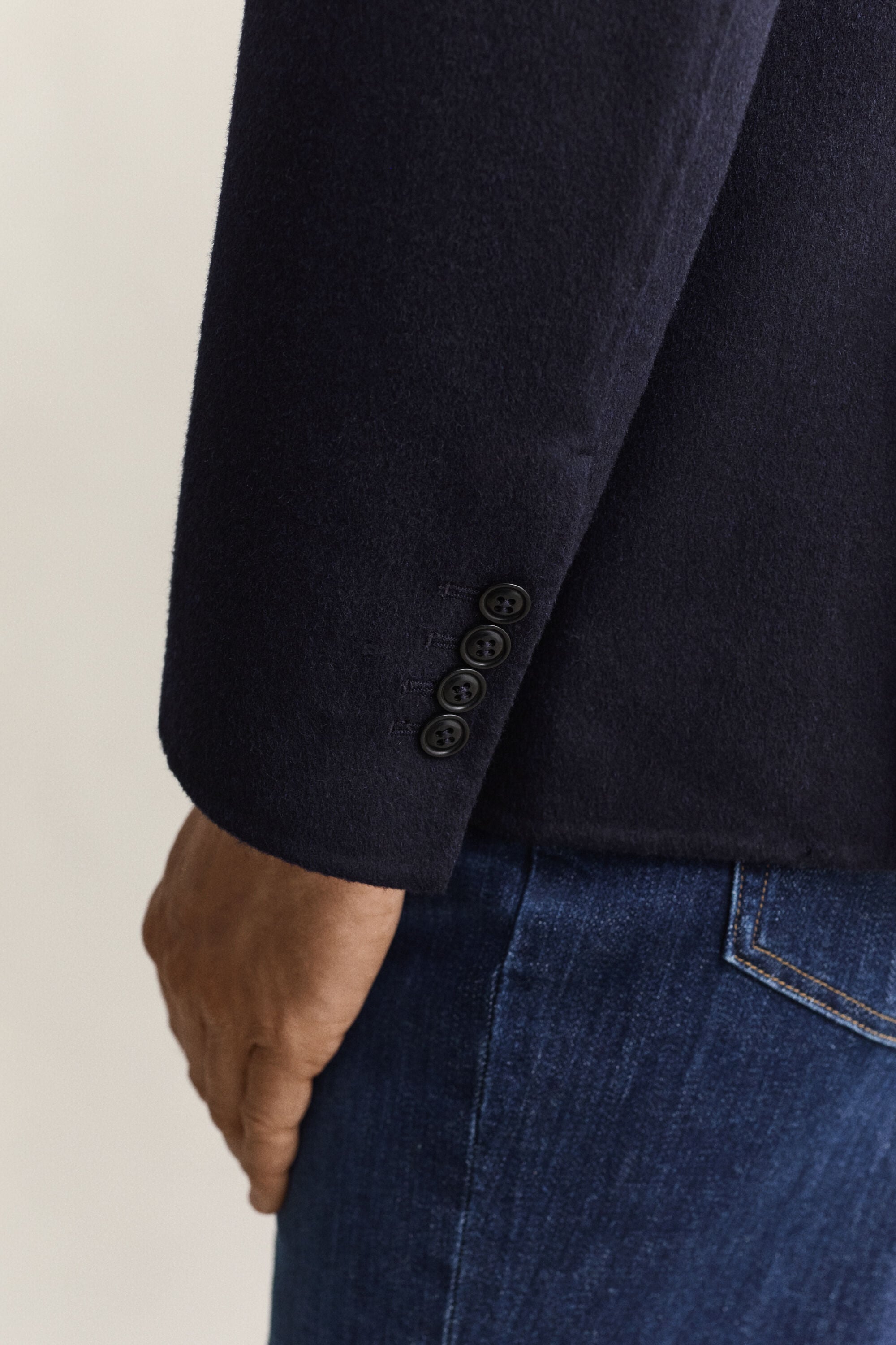 Blazer cosido à mão