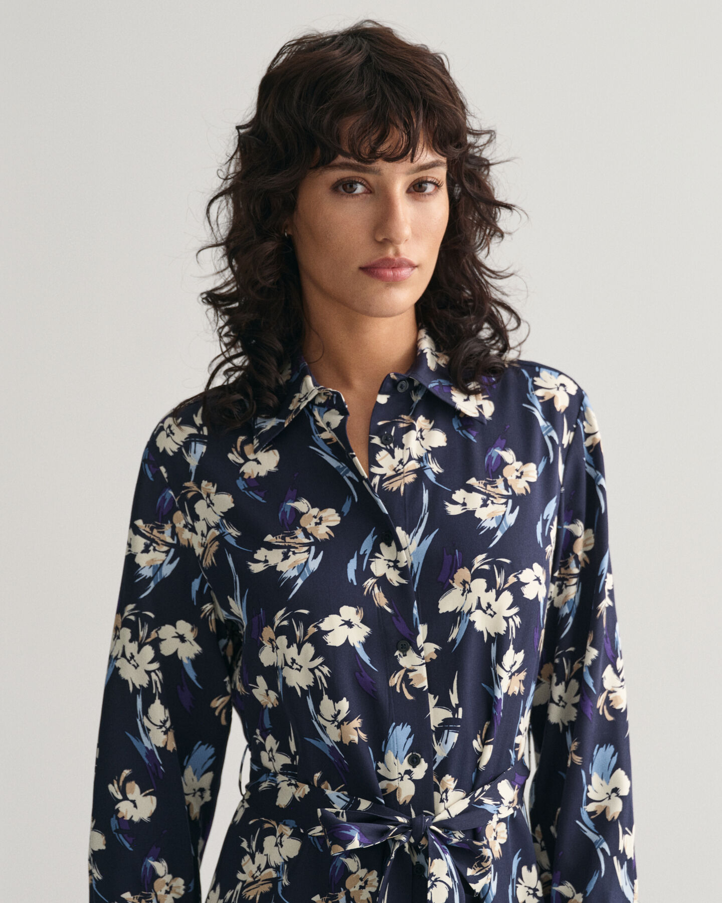 Vestido-camisa com estampado Floral