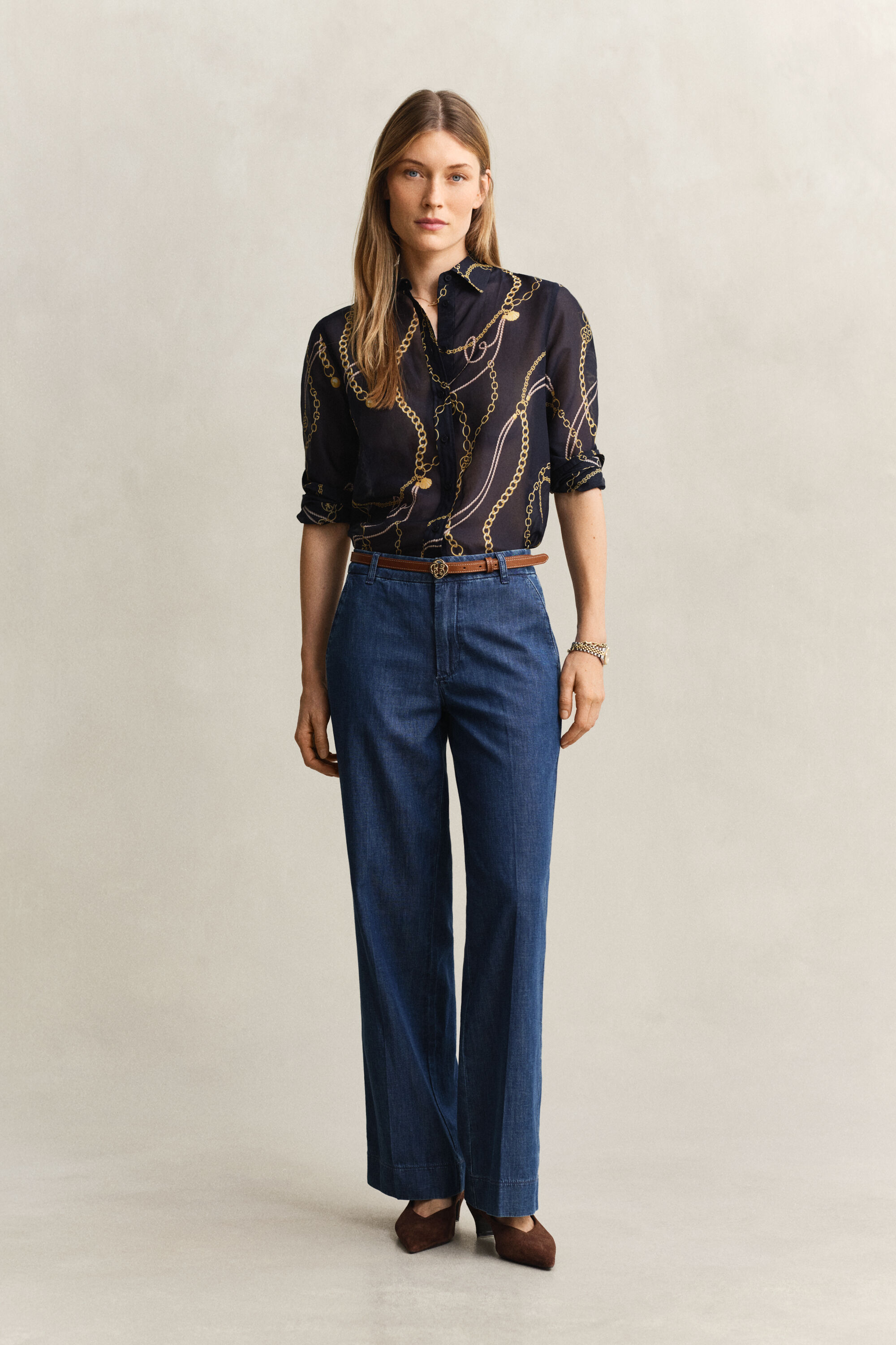 Camisa em seda e algodão