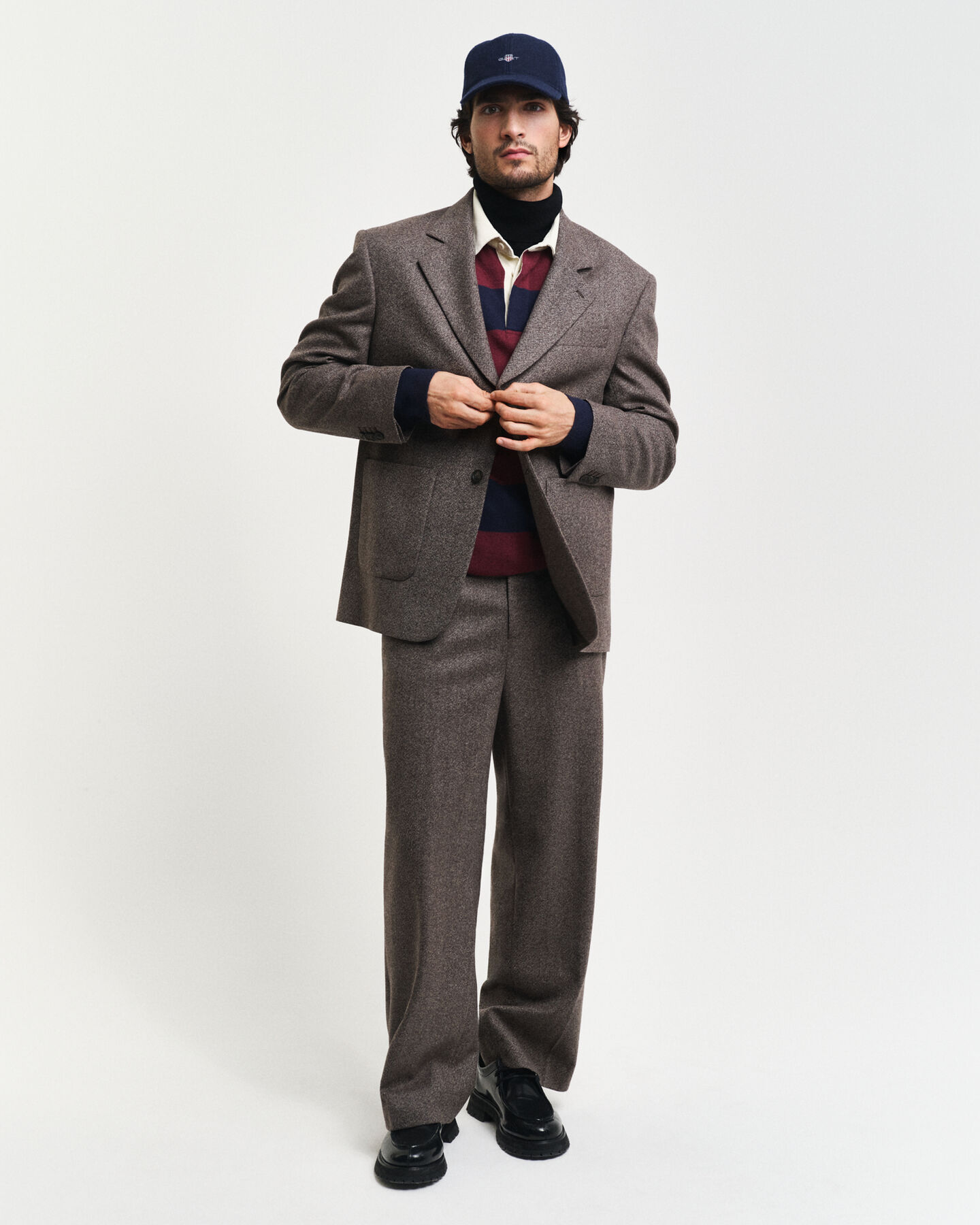 Blazer de fato em l&atilde; moulin&eacute; relaxed fit