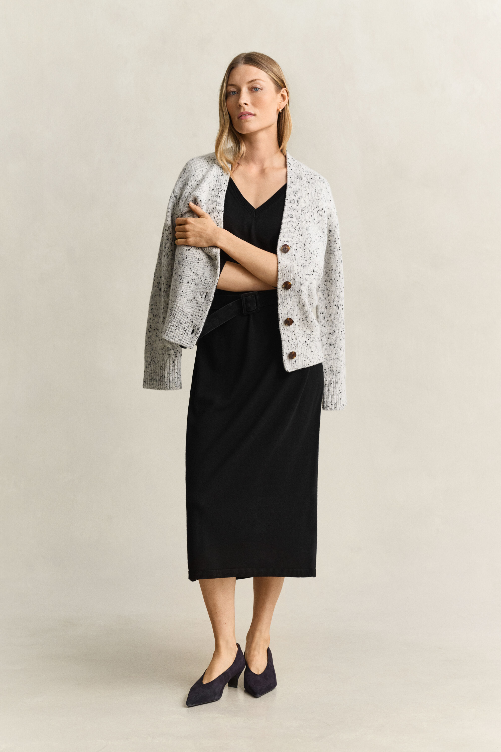 Vestido em lã de merino extrafina