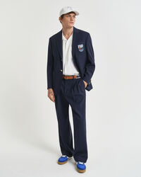 Blazer Club com emblema relaxed fit