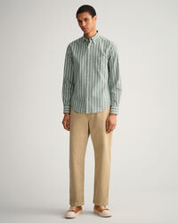 Camisa Oxford com riscas largas regular fit