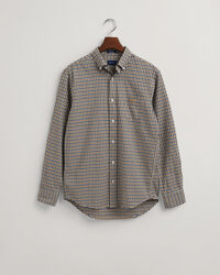 Camisa em sarja gingham regular fit