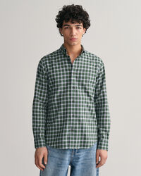 Camisa de flanela com padr&atilde;o micro tartan regular fit