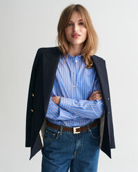 Camisa em popelina às riscas Classic regular fit