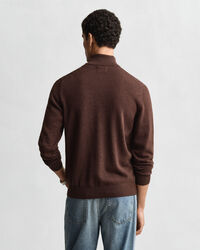 Casaco de malha com fecho de correr Casual Cotton