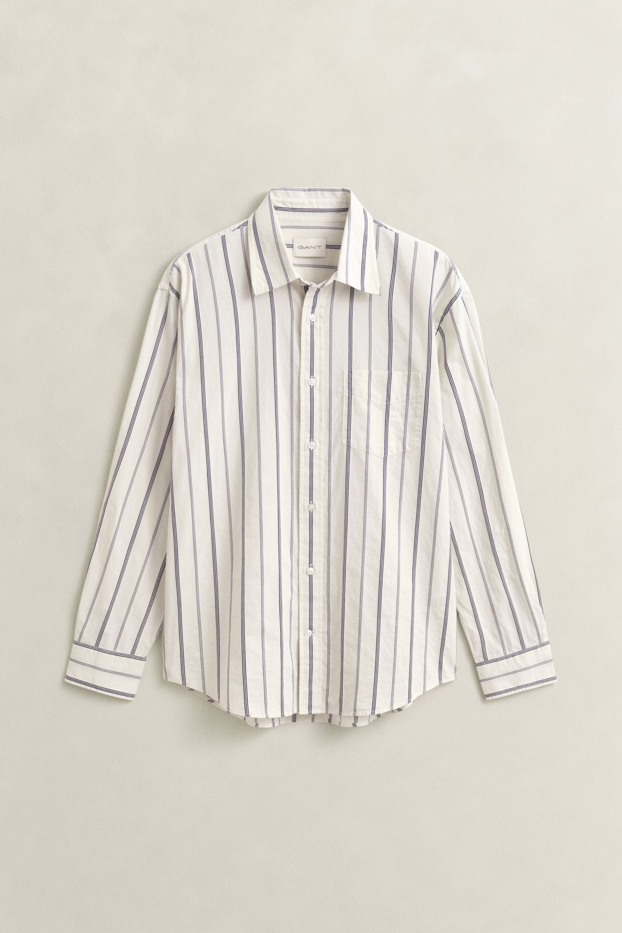 Camisa às riscas Dobby relaxed fit