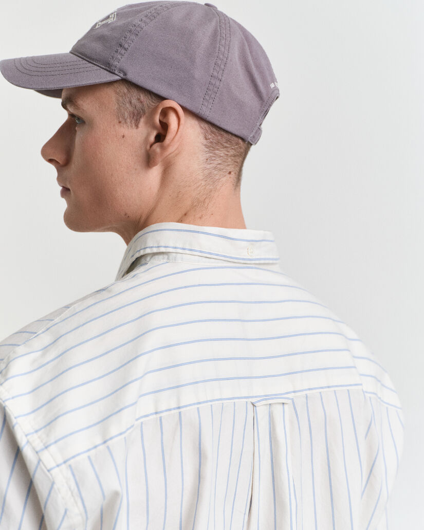 Camisa Luxury Oxford às riscas relaxed fit