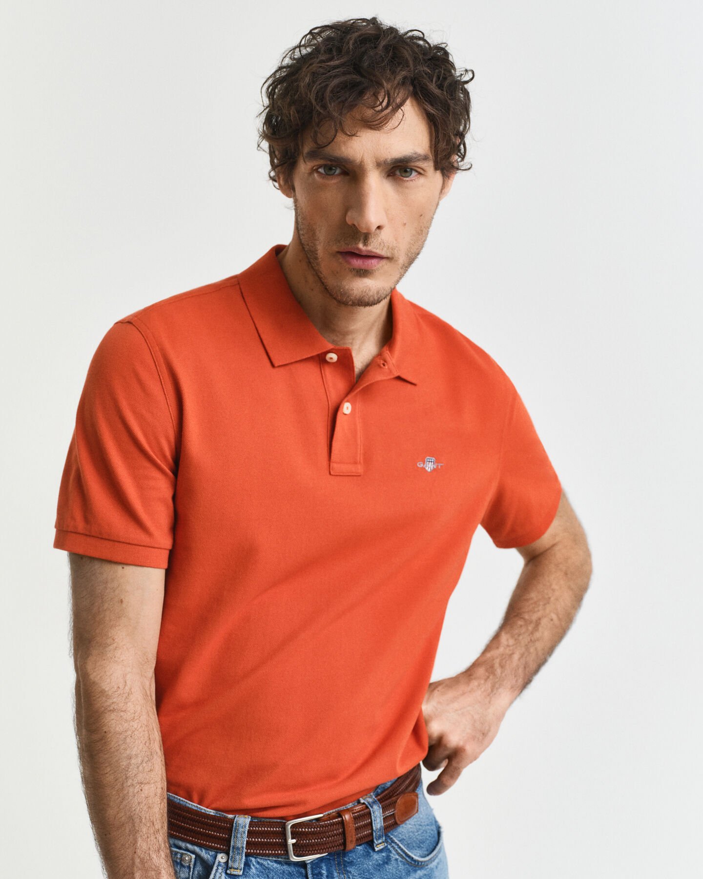 Polo em algod&atilde;o piqu&eacute; Shield regular fit