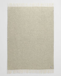 Manta decorativa em lã com padrão espinha de peixe