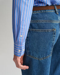 Camisa em popelina às riscas Classic regular fit