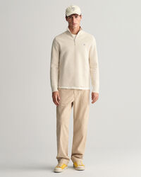 Sweatshirt com meio fecho em algod&atilde;o Milano Knit