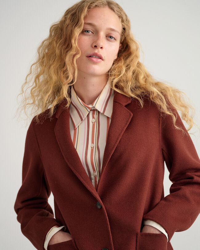 Blazer a direito cosido à mão