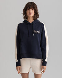 Sweatshirt com capuz e bloco de cor