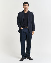 Camisola de malha com decote redondo em caxemira