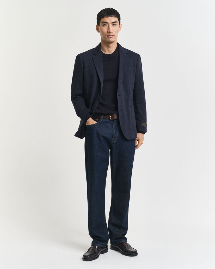 Camisola de malha com decote redondo em caxemira