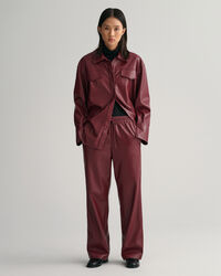 Calças Pull-On em pele sintética relaxed fit