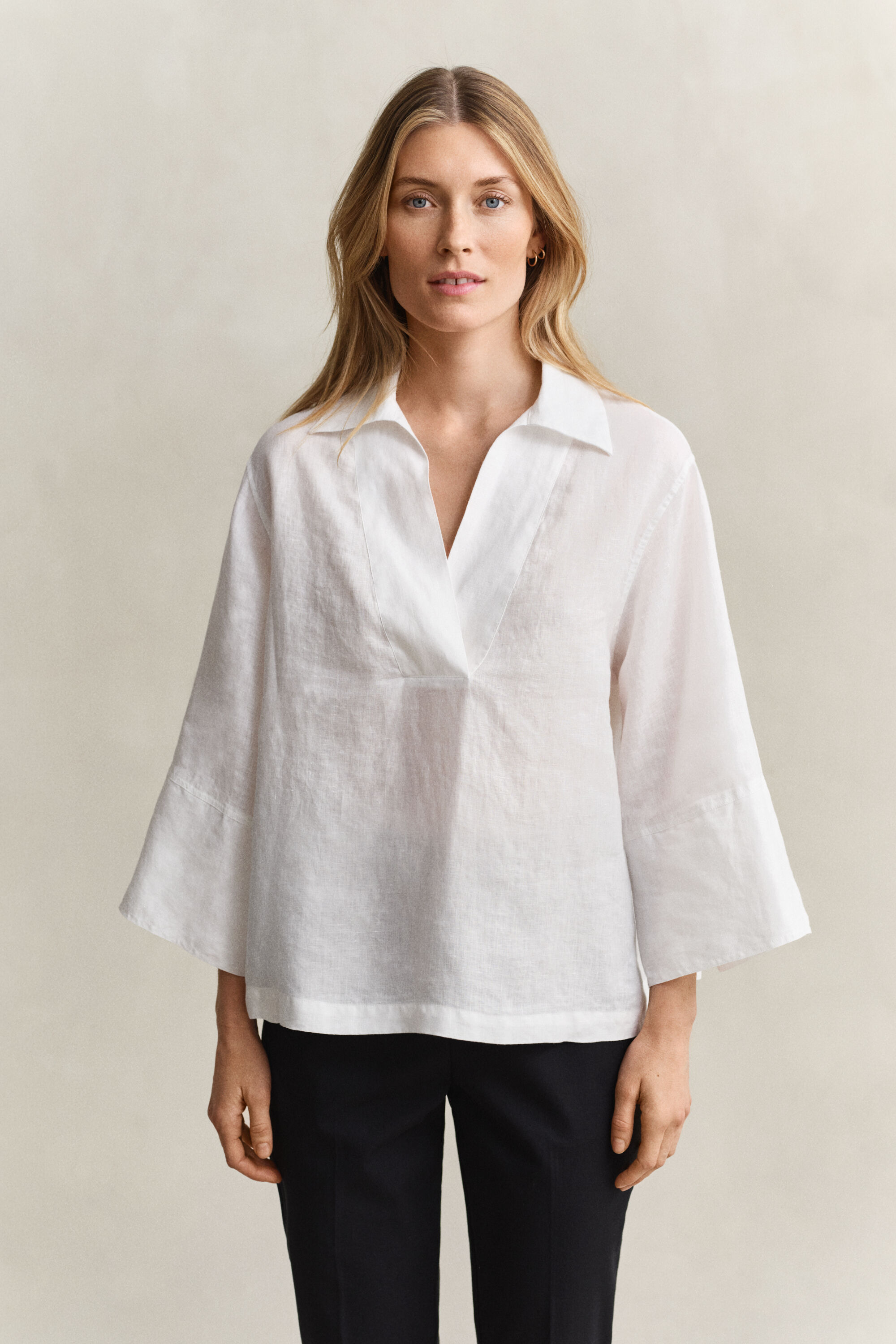 Camisa popover em linho