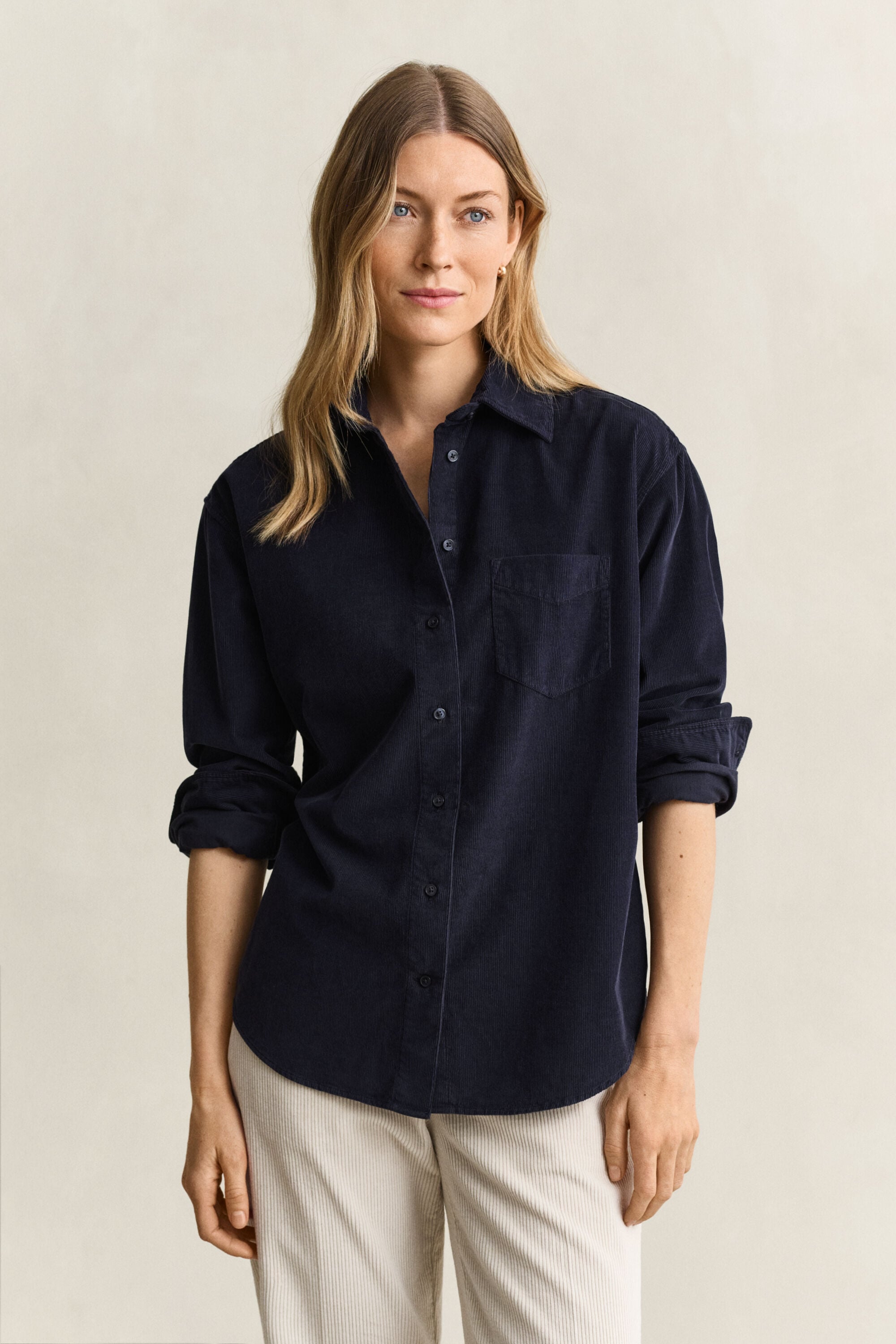 Camisa de bombazina relaxed fit