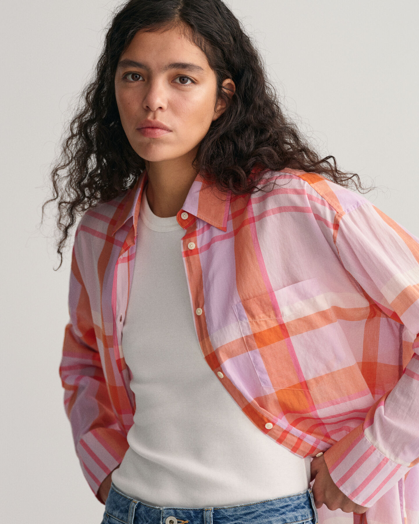Camisa Madras oversized