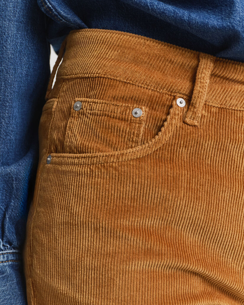 Calças de bombazina flared