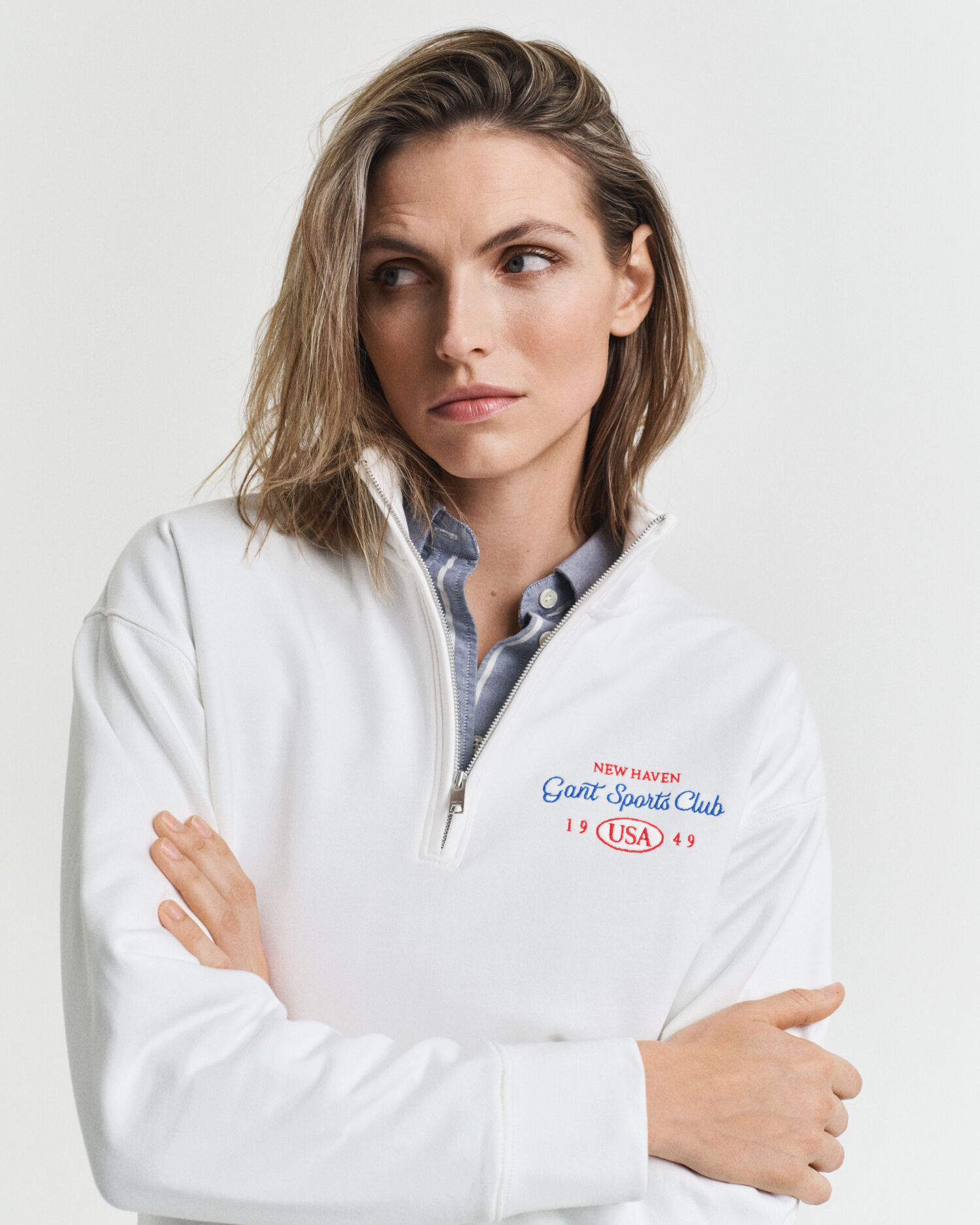 Sweatshirt com meio fecho Graphic