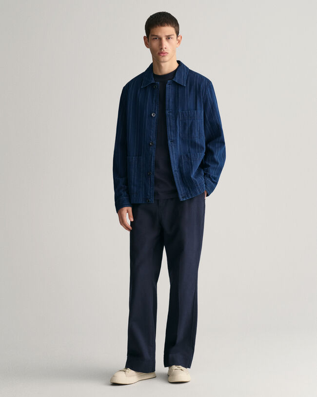 Sobrecamisa às riscas