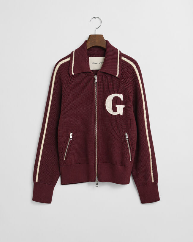 Casaco de malha com fecho de correr GANT Varsity