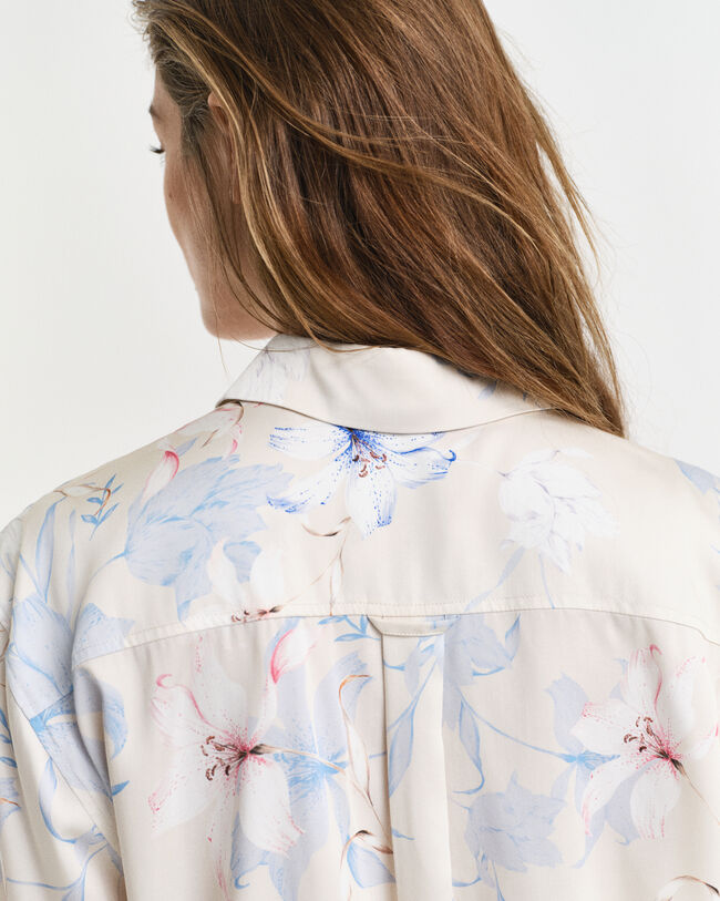 Camisa de manga curta com estampado floral regular fit