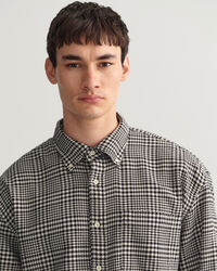 Camisa de algodão com padrão Houndstooth oversized