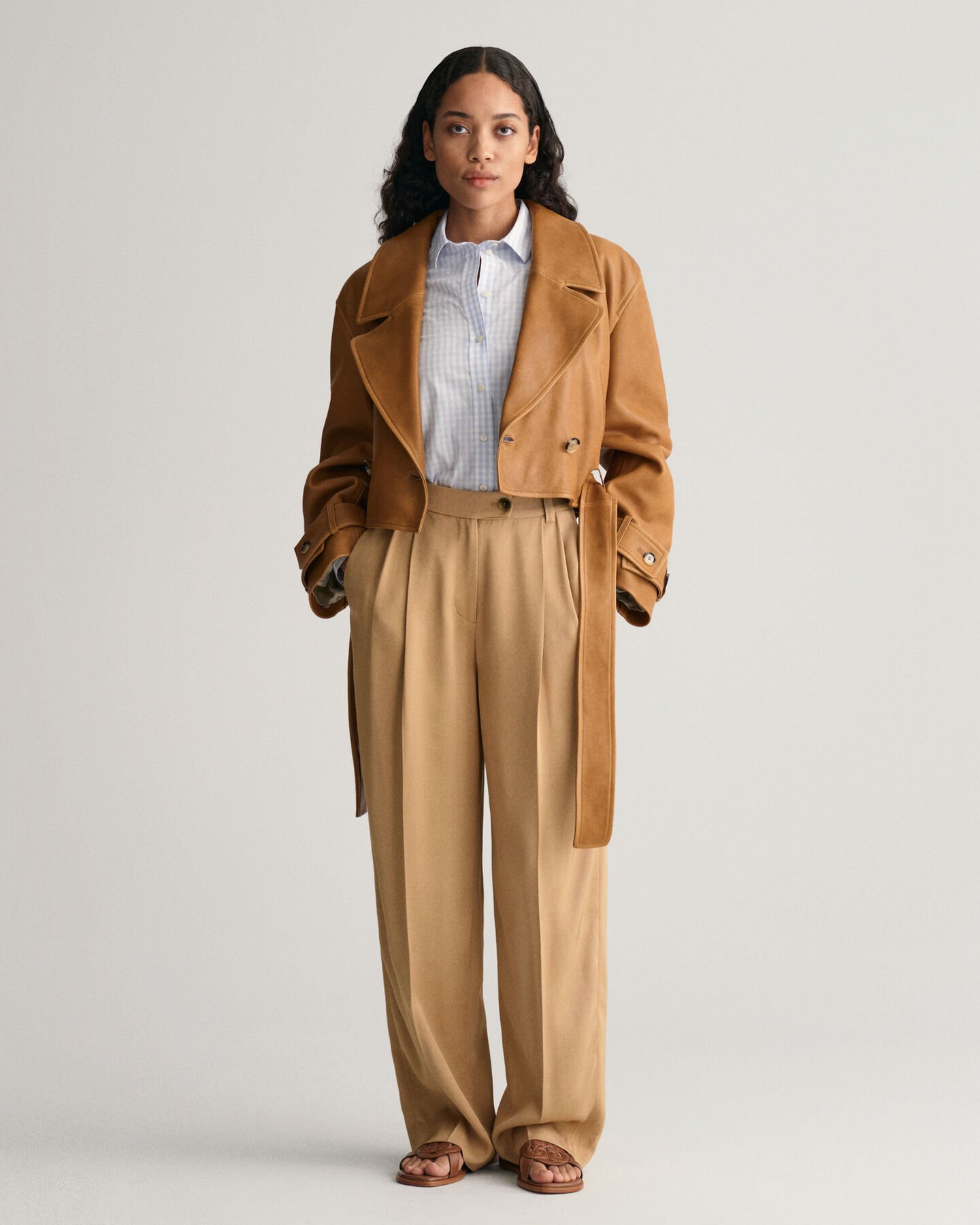 Camisa em popelina gingham regular fit