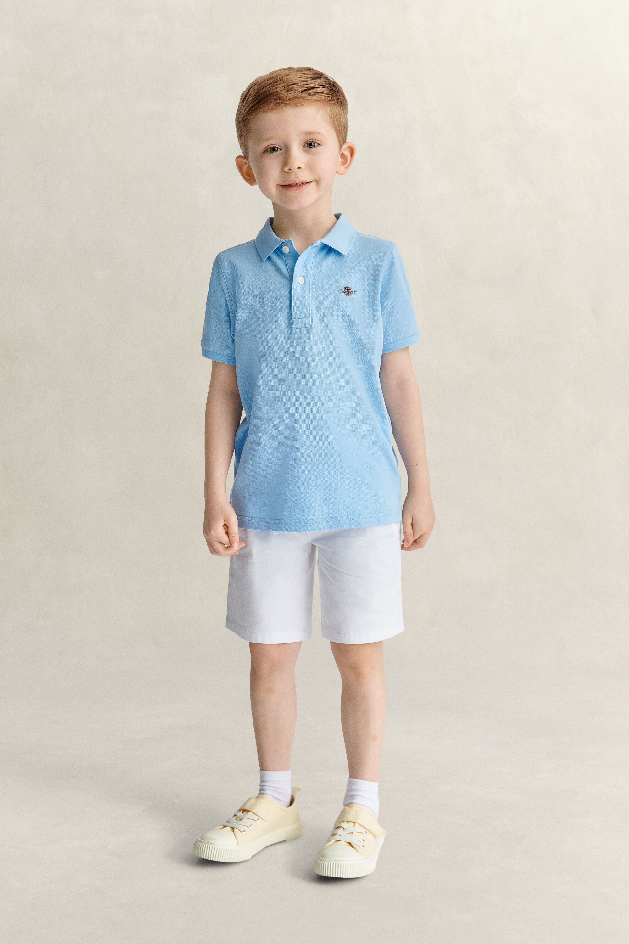 Polo em algodão piqué Shield Kids